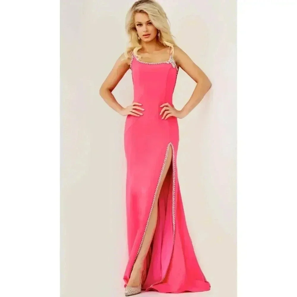 Jovani 09116 Bejeweled Backless Gown in BLACK NEW NWT - Picture 2 of 8